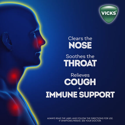 Vicks VapoDrops Immune Support Blackcurrant 36 Lozenges