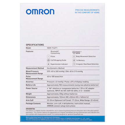 Omron Standard Blood Pressure Monitor HEM7142T2