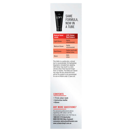 Schwarzkopf Live Colour Red Embers 75ml