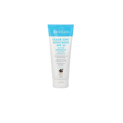 MooGoo Clear Zinc Sunscreen SPF 40 200g