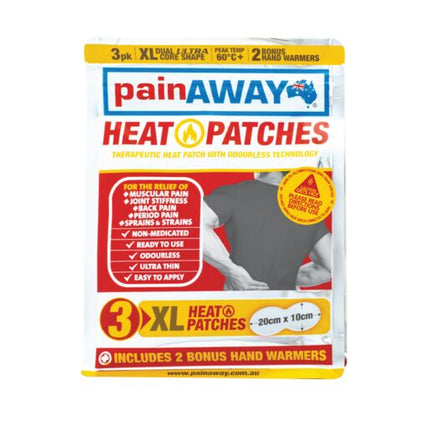 Pain Away Heat Patches XL 3 Pack