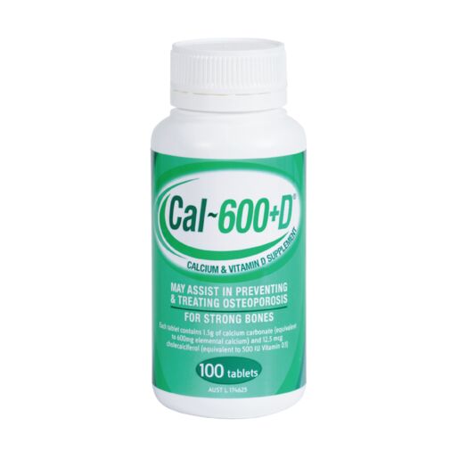 Cal 600 + D Calcium Supplement Tablets 100