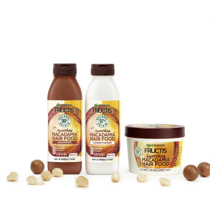 Garnier Fructis Hair Food Smoothing Macadamia Shampoo 350ml