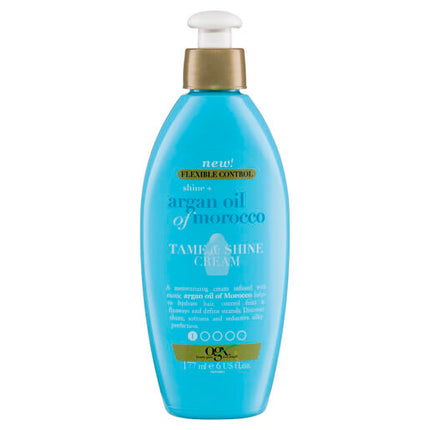 OGX Flexible Control Shine + Hydrate Argan Oil Of Morocco Tame & Shine Cream 177ml