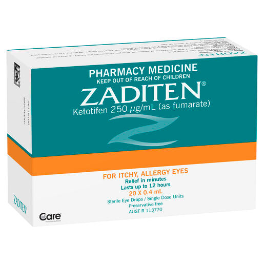Zaditen Sterile Eye Drops 20 x 0.4mL