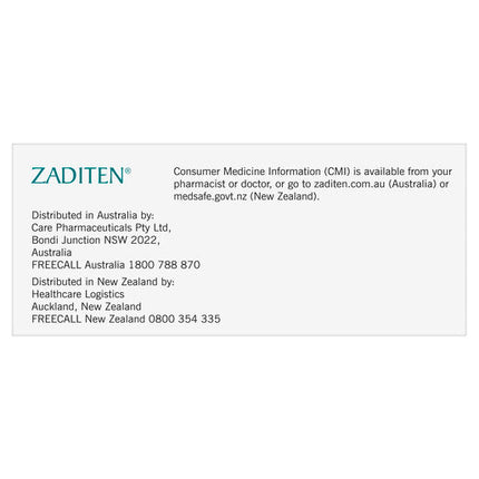 Zaditen Sterile Eye Drops 20 x 0.4mL