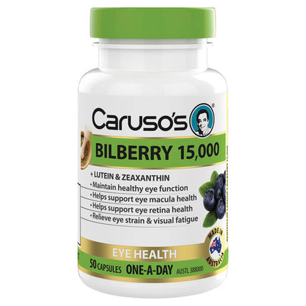 Caruso's Natural Health Bilberry 50 Capsules