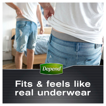 Depend Men Real Fit Underwear Large 8 Pack