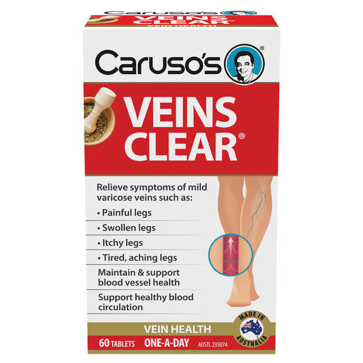 Caruso's Natural Health Veins Clear 60 Tablets