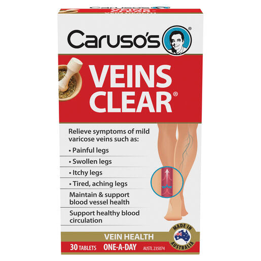 Caruso's Natural Health Veins Clear 30 Tablets