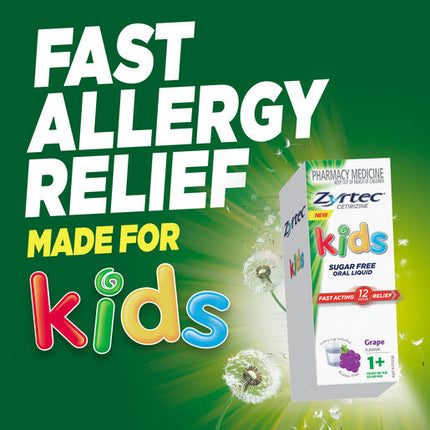 Zyrtec Kids Allergy & Hayfever Oral Liquid Grape 120ml