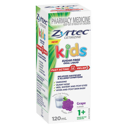 Zyrtec Kids Allergy & Hayfever Oral Liquid Grape 120ml