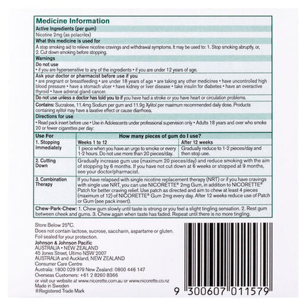 Nicorette Quit Smoking Regular Strength Nicotine Gum Spearmint 150 Pack