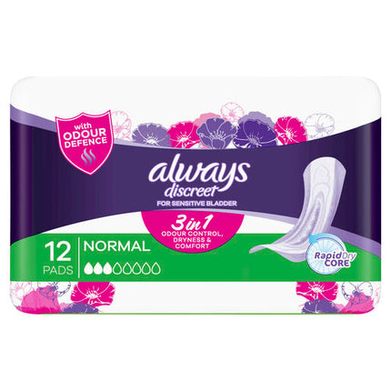 Always Discreet For Sensitive Bladder Normal 12 Pads