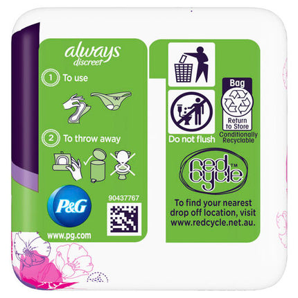 Always Discreet For Sensitive Bladder Small 20 Pads