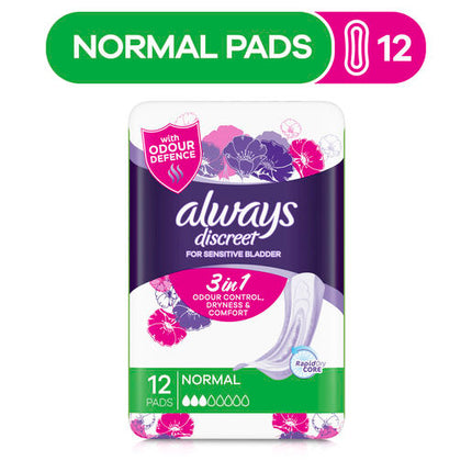 Always Discreet For Sensitive Bladder Normal 12 Pads