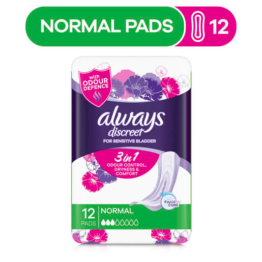 Always Discreet For Sensitive Bladder Normal 12 Pads
