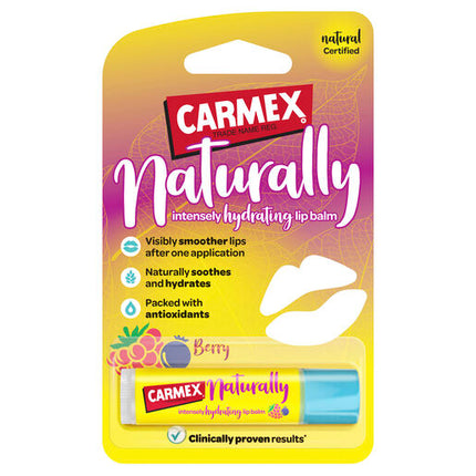 Carmex Naturally Intensely Hydrating Lip Balm Berry 4.25g