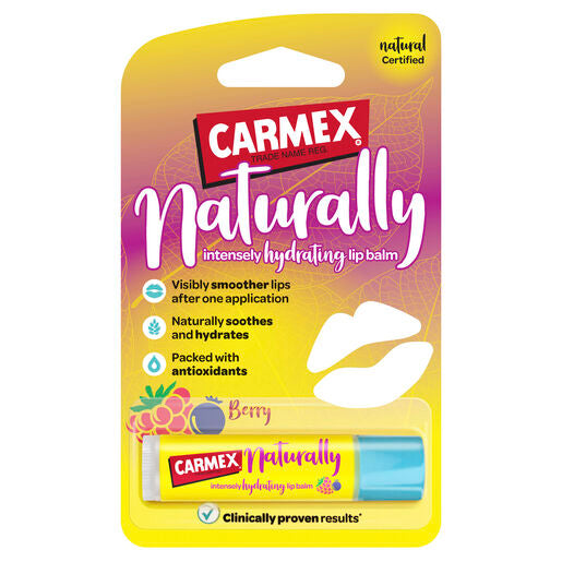 Carmex Naturally Intensely Hydrating Lip Balm Berry 4.25g