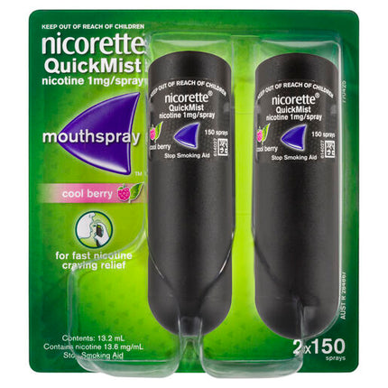 Nicorette QuickMist Mouth Spray Cool Berry 2 Pack
