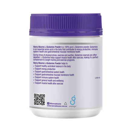 Henry Blooms L-Glutamine 300G Powder