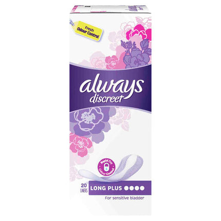 Always Discreet For Sensitive Bladder Long Plus 20 Liners