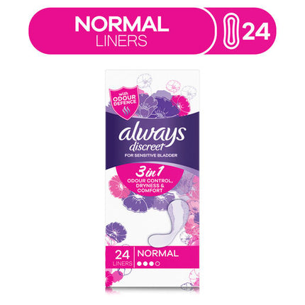 Always Discreet For Sensitive Bladder Normal 24 Liners