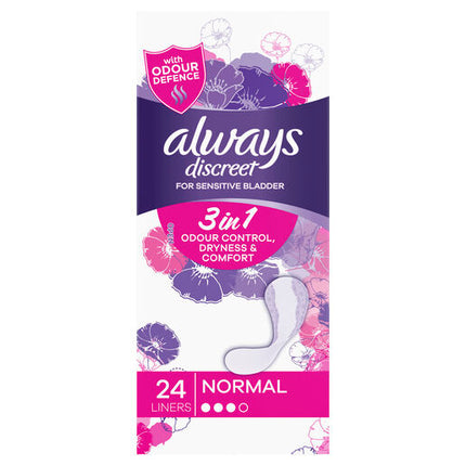 Always Discreet For Sensitive Bladder Normal 24 Liners
