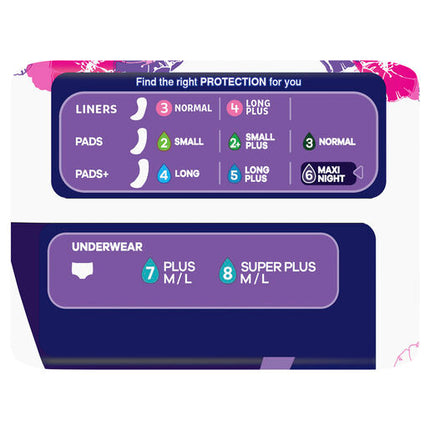 Always Discreet For Sensitive Bladder Maxi Night 6 Pads