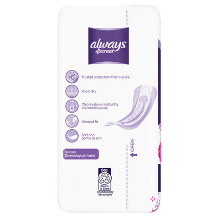 Always Discreet For Sensitive Bladder Maxi Night 6 Pads