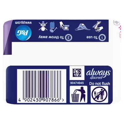 Always Discreet For Sensitive Bladder Maxi Night 6 Pads