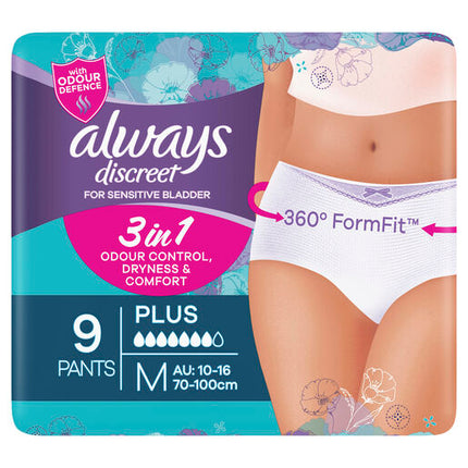 Always Discreet Underwear 9 Plus Pants Medium