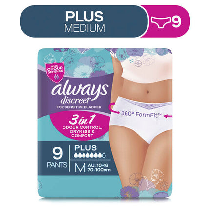 Always Discreet Underwear 9 Plus Pants Medium