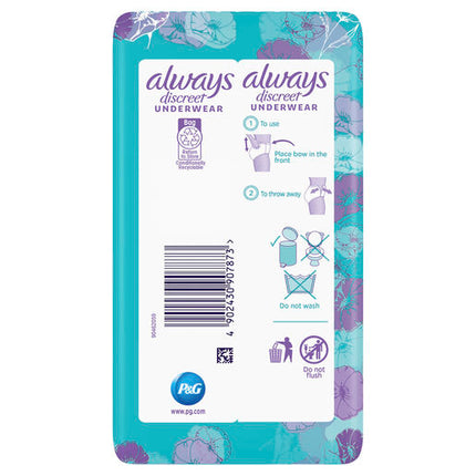 Always Discreet Underwear 9 Plus Pants Medium