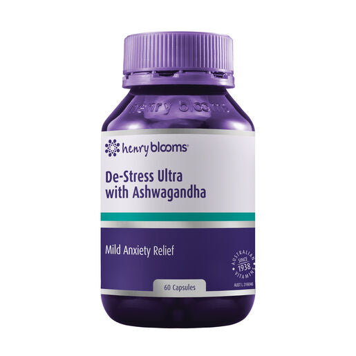 Henry Blooms De Stress Ultra With Ashwgandha 60 Vegetarian Capsules
