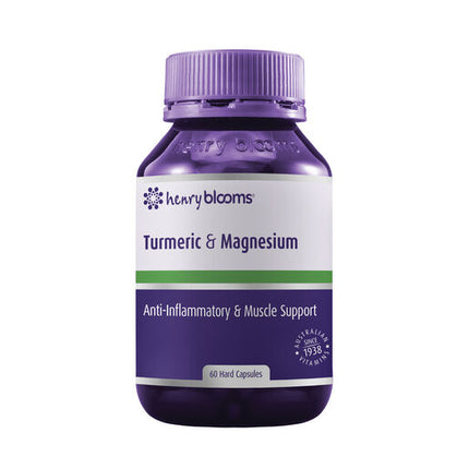 Henry Blooms Turmeric & Magnesium 60 Capsules