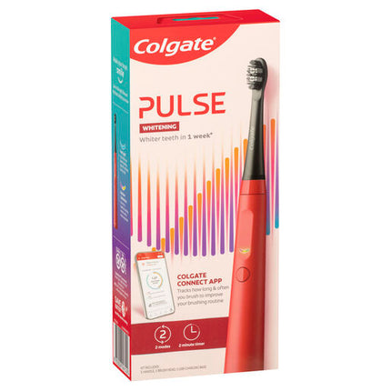 Colgate Pulse Series 1 Connected Rechargeable Whitening Electric Toothbrush, 1 Pack with Refill Head