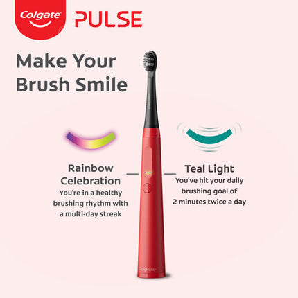 Colgate Pulse Series 1 Connected Rechargeable Whitening Electric Toothbrush, 1 Pack with Refill Head