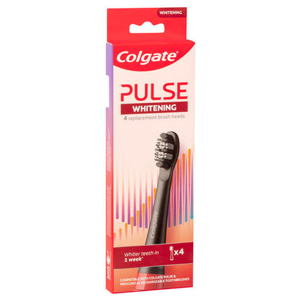 Colgate Pulse Whitening Electric Toothbrush Replacement Brush Head Refills, 4 Pack