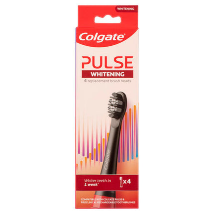 Colgate Pulse Whitening Electric Toothbrush Replacement Brush Head Refills, 4 Pack