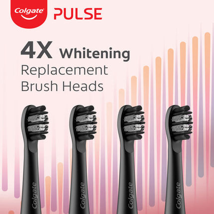 Colgate Pulse Whitening Electric Toothbrush Replacement Brush Head Refills, 4 Pack