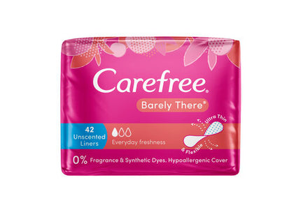 Carefree Barely There Unscented Panty Liners 42 Pack
