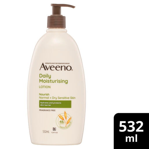 Aveeno Daily Moisturising Fragrance Free Body Lotion 532mL