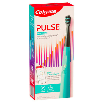 Colgate Pulse Rechargeable Deep Clean Electric Toothbrush, 1 Pack with Refill Head
