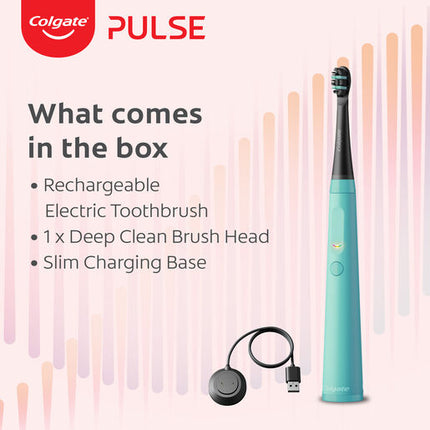 Colgate Pulse Rechargeable Deep Clean Electric Toothbrush, 1 Pack with Refill Head