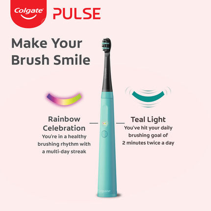 Colgate Pulse Rechargeable Deep Clean Electric Toothbrush, 1 Pack with Refill Head