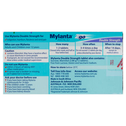 Mylanta 2go Antacid 24 Tablets
