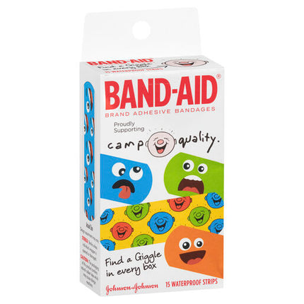 Band-Aid Camp Quality Waterproof Strips 15 Pack