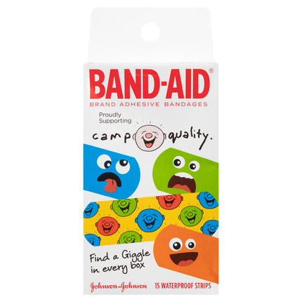 Band-Aid Camp Quality Waterproof Strips 15 Pack