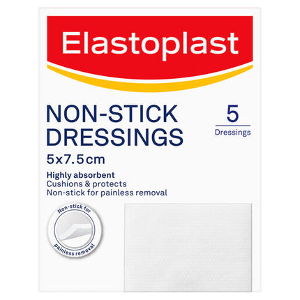 Elastoplast Non-Stick Wound Dressings 7.5x5cm 5 Pack